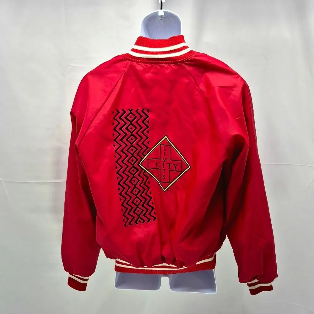 Vintage Auburn Sportswear Satin Bomber Jacket M. City TS USA NWOT Large